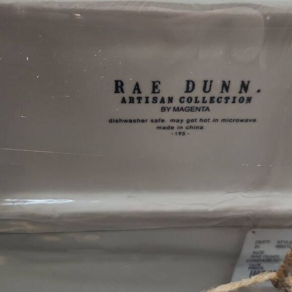 Rae Dunn Set of 3 Fall Utensil Holder Leaf Pinecone Acorn with Platter - Picture 7 of 7